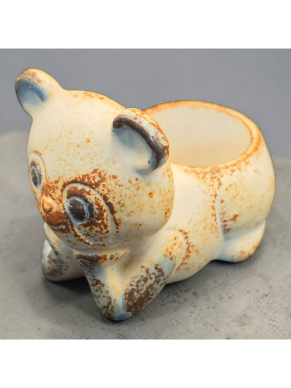 1970s Counterpoint Japan Panda Bear Ceramic Votive Holder Vintage Candle Holder